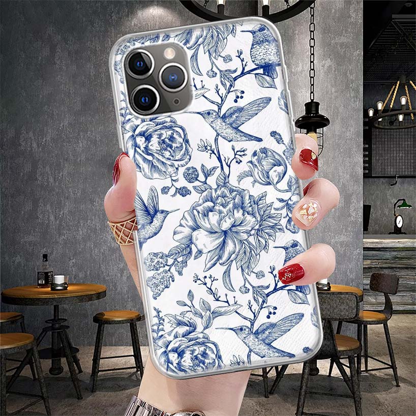 Blue And White Porcelain Soft Phone Case For IPhone 11 17 Air 16E 16 Pro Max 15 + 14 Plus 13 Mini 12 Apple 7 SE 8 Fundas Coque 1