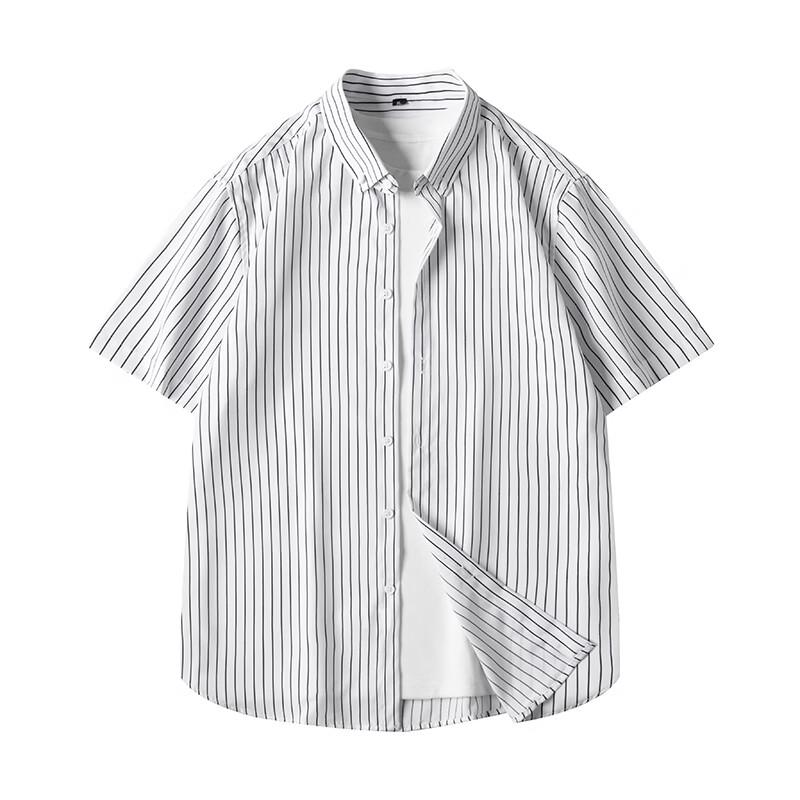 Men's Casual Striped Half-Sleeve Shirt