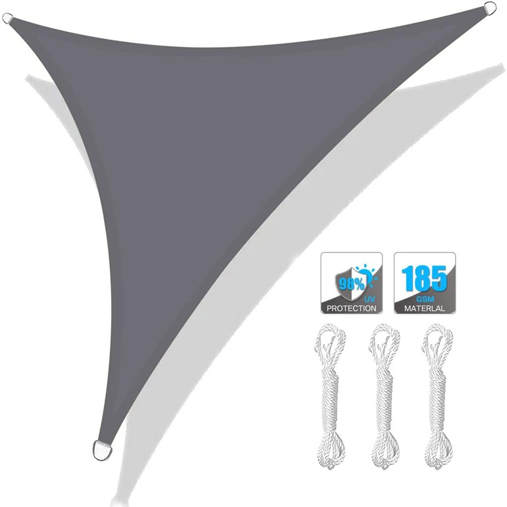 2x2x2m/3x3x3m Triangle Sun Shade Sail Pool Patio Deck Canopy Awning for Outdoor Backyard Garden Camping UV Block Sunshade Cloth
