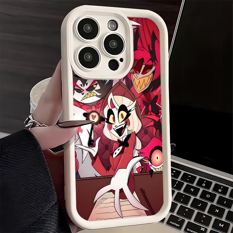 Phone Case for iPhone 17 Air 16E 15 16 Pro Max Hazbin Hotel Anime Cover 14 Plus 13 12 Mini Soft Shell Silicone Fundas
