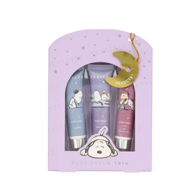 SHOBIDO - Peanuts Snoopy Relax Night Series Hand Cream Trio Purple 15g x 3 pcs