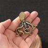 Y3NA Antique Brasses Octopuses Sculpture Functional as Bookend and Paperweight Ornament