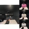 Trendy Striped Pu Leather Shoulder Bag For Women 2024 Cute Square Crossbody