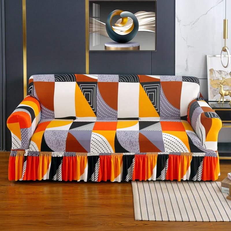 

Чехол для дивана с полным покрытием Four Seasons Printing Skirt Sofa Cover Universal All-Inclusive Elastic Sofa Cover Пылезащитный чехол 90-140