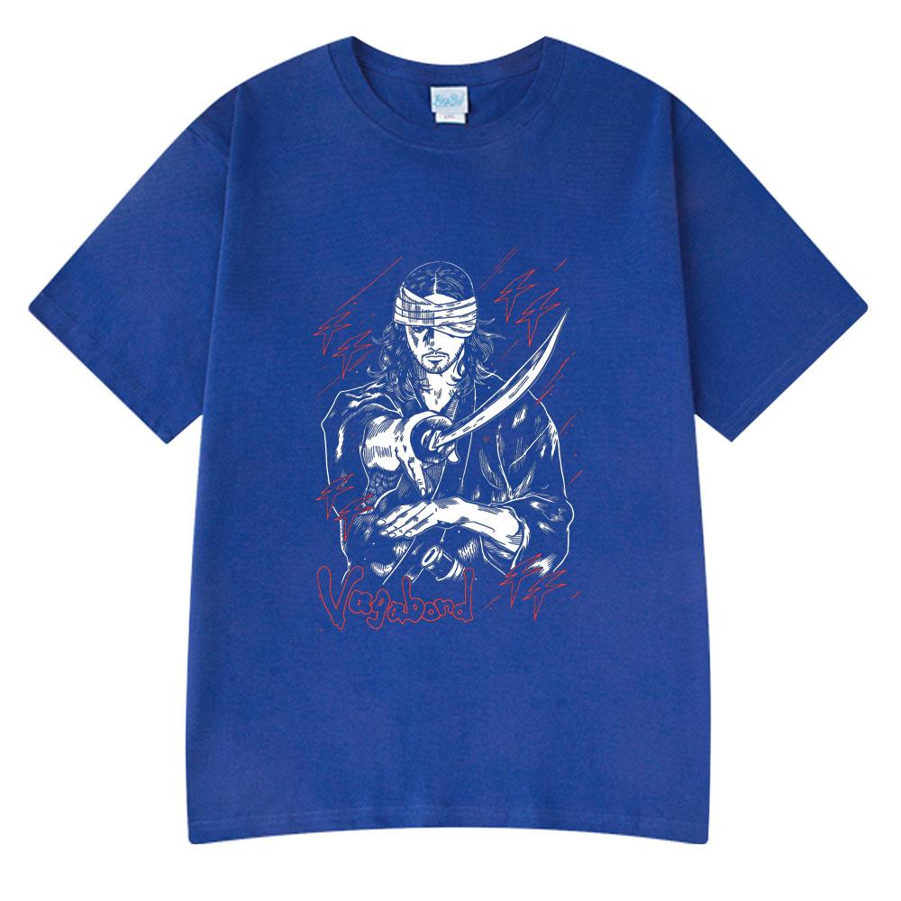 Japanese Anime Vagabond Miyamoto Musashi Funny Style Tshirts Unisex Women Clothing Fashion Short Sleeve T Shirts Summer Streetwear