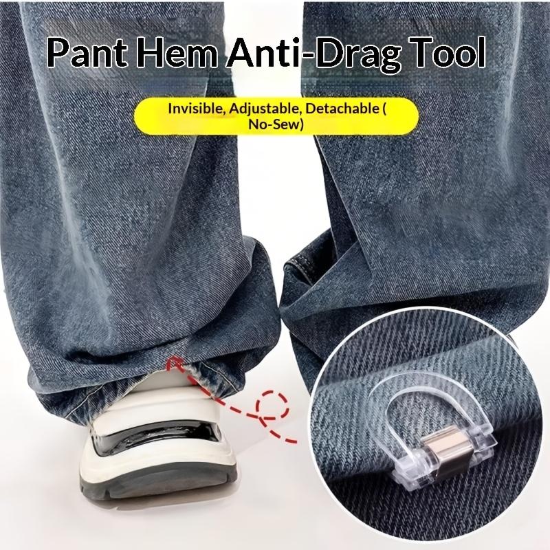 2/4/6pcs invisible leg shortening clip, non-slip pants edge clip, used for anti-drag pants hem fixing device, seam-free hidden