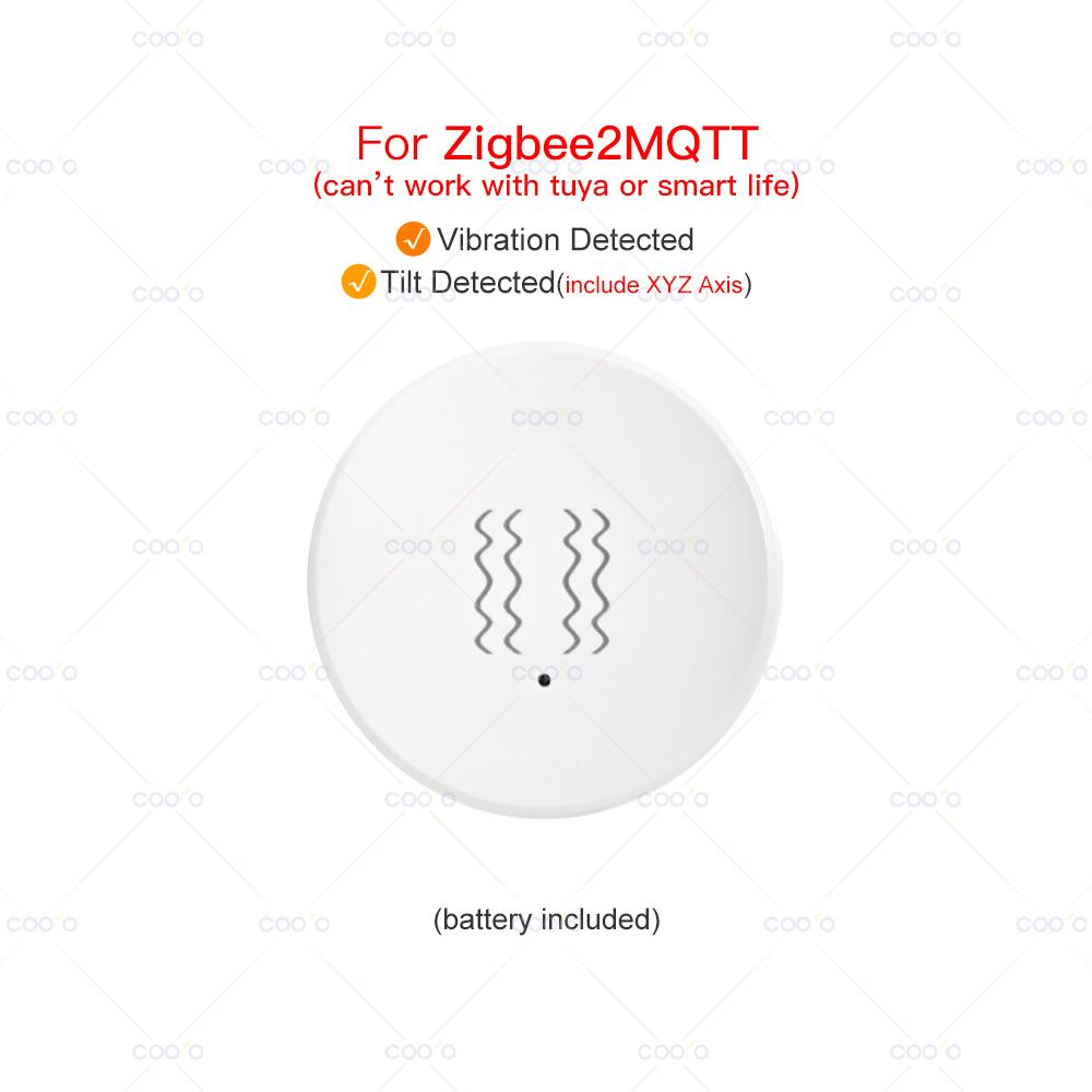

ZigBee 3.0 Vibration Sensor Real Time Door Window Tilt Alarm Home Security Protection work with Home Assistant Zigbee2MQTT
