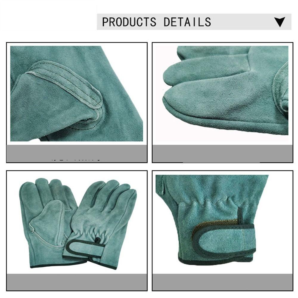 1Pair Stab-proof Leather Working Gloves Labor Protection Safety Protection Gloves  Construction