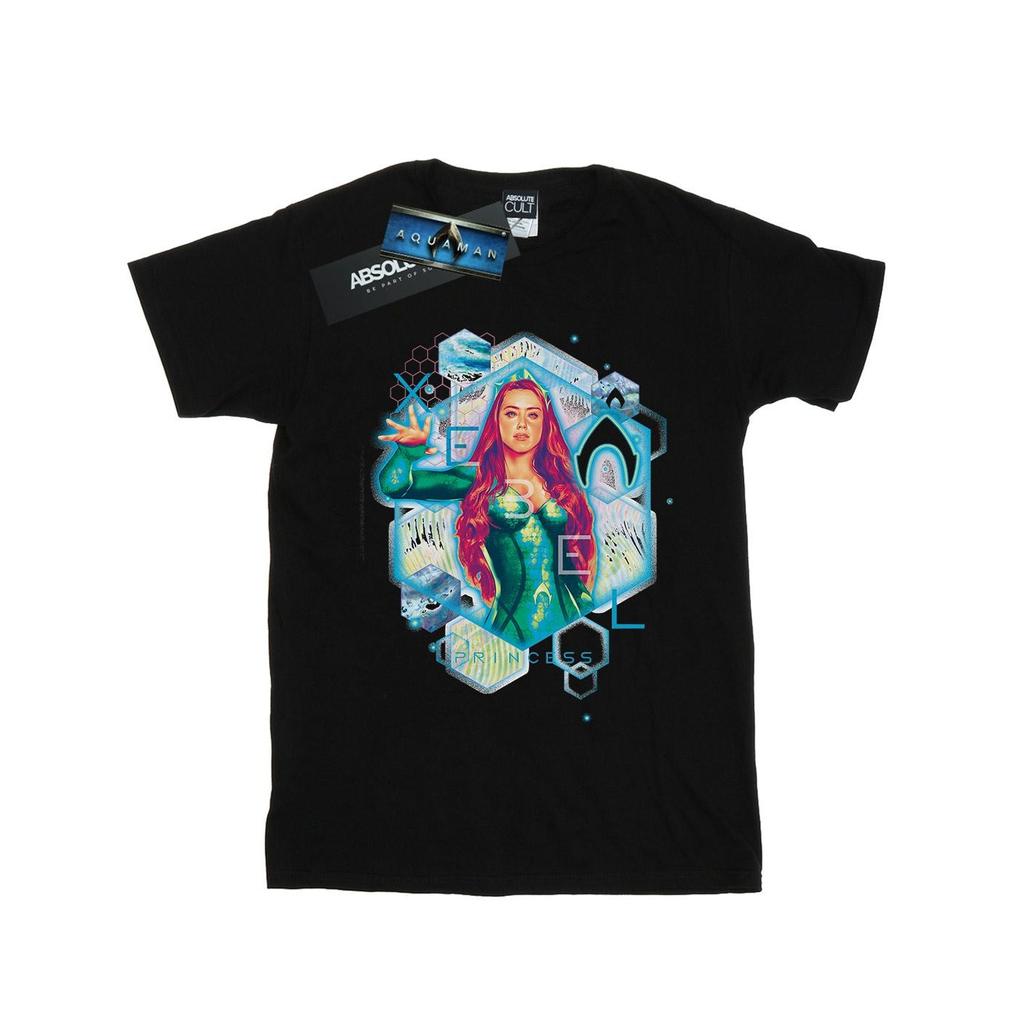 DC Comics Mens Aquaman Mera Geometric T-Shirt
