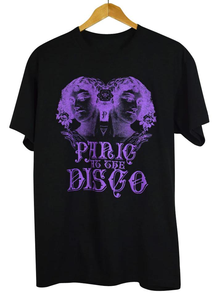 Panic At the Disco Fialová Černá Všechny velikosti Krátký rukáv Bavlna Tričko NG2123 Unisex Tričko