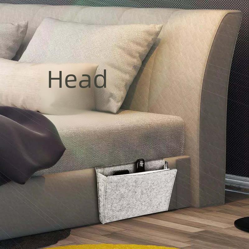 Anpassningsbar Förvaringsväska i Filt för Sängbord och Soffa
