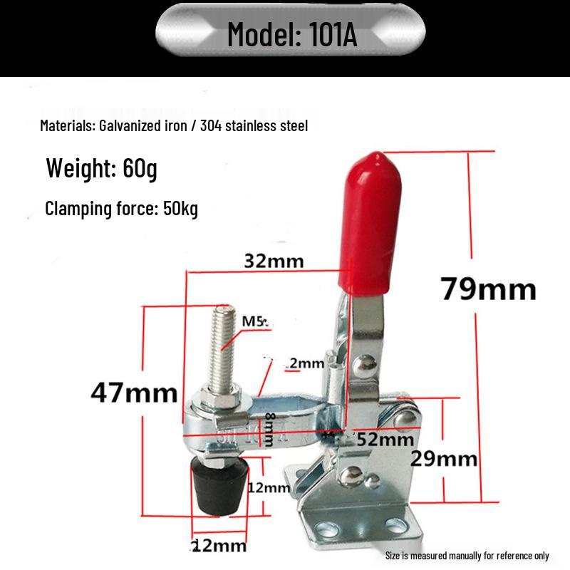 XB-101-A Adjustable 304 Stainless Steel Quick Latch Clamp for Workpiece Fixing