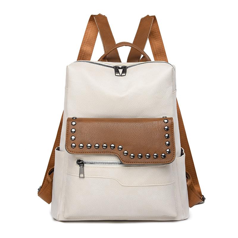 

Сумка для женщин Ретро Универсальный рюкзак для женщин Рюкзак для студенток из мягкой кожи Ощущение высокого класса Рюкзак для прогулок