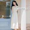 Women's French V-Neck Lyocell Tencel Midi Dress