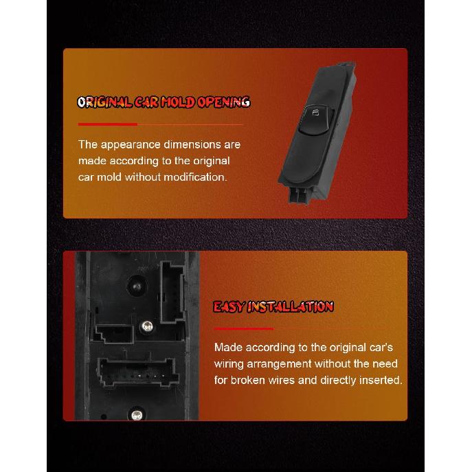 CCIYU Power Window Switch A9065450913 Driver or Passenger Side Window Control Switch Fit 2007-2017 for Mercedes-Benz Sprinter 2010-2017 for