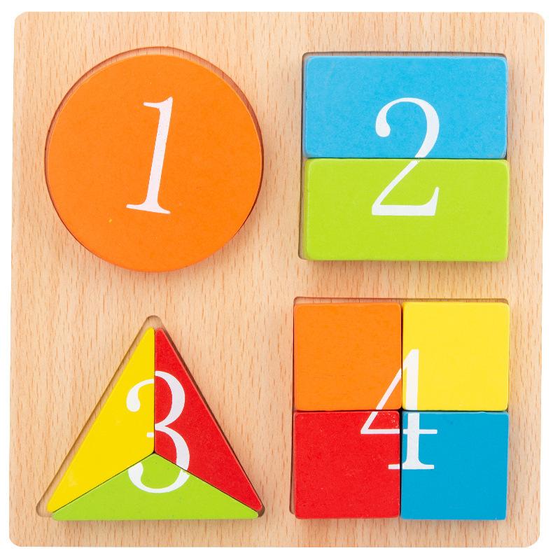 

Shape cognition matching toys 1-2-3-year-old baby early education geometry aliquot panel children wooden puzzle