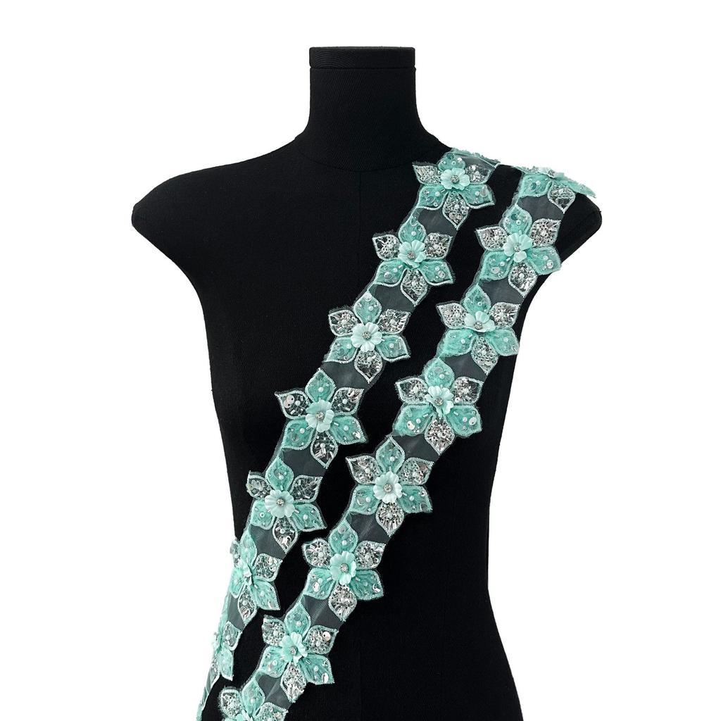 8Cm Three-Dimensional Flower Nail Diamond Sequin Lace Diy Bag Shoes And Hats Accessories Clothing Decorative Lace Accessories