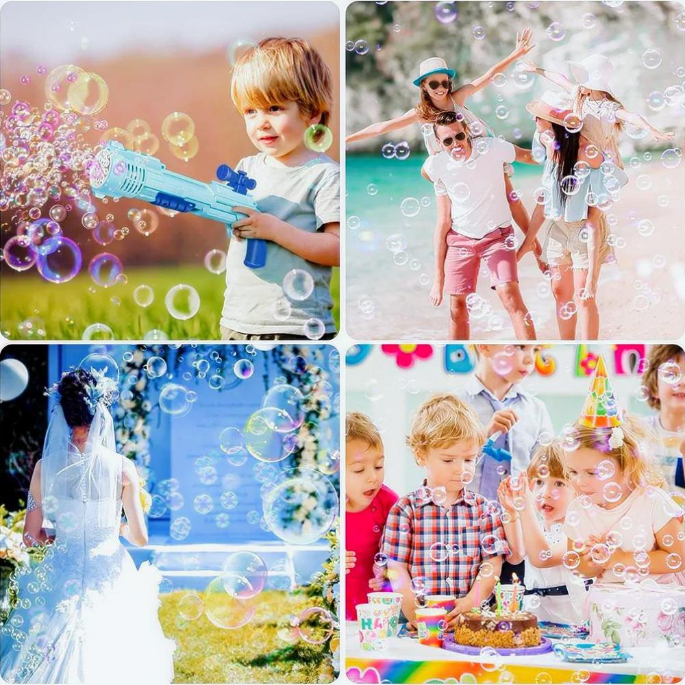 Automatic bubble gun machine set 2 x liquid