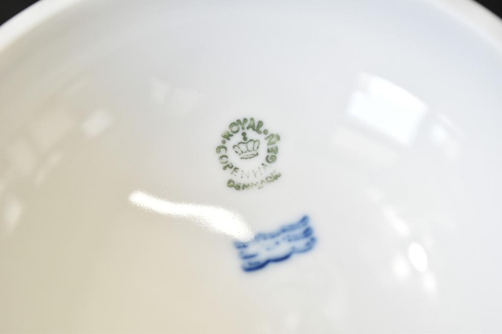 ROYAL COPENHAGEN White Fluted Half-Lace Sugar Pot Denmark Vintage Rare