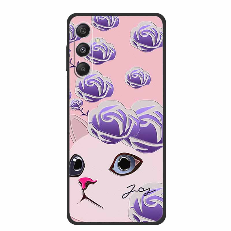3D Emboss Case For Samsung S25 FE Phone Case S 25 Plus Flowers Soft Silicone Back Cover For Samsung Galaxy S25 FE S24 Plus Case
