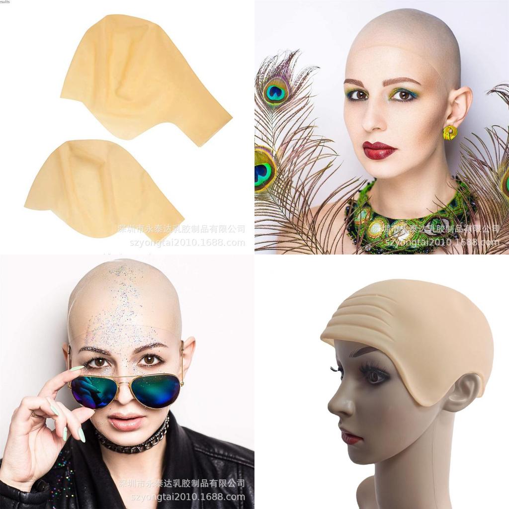 Premium Quality Latex Bald Cap Realistic Skin Texture Easy To Apply Halloween Cosplay Accessories