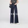 Women's Wide-Leg Faux Denim Trousers