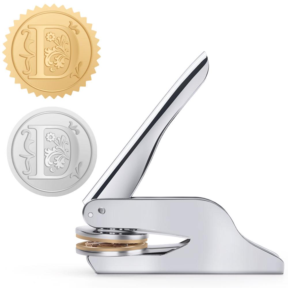 26-Buchstaben-Prägeprägestempel - Handgehaltener Prägestempel, am besten für Bücher, Briefumschläge, Servietten, florale Ex Libris, tolles Geschenk für Buchliebhaber