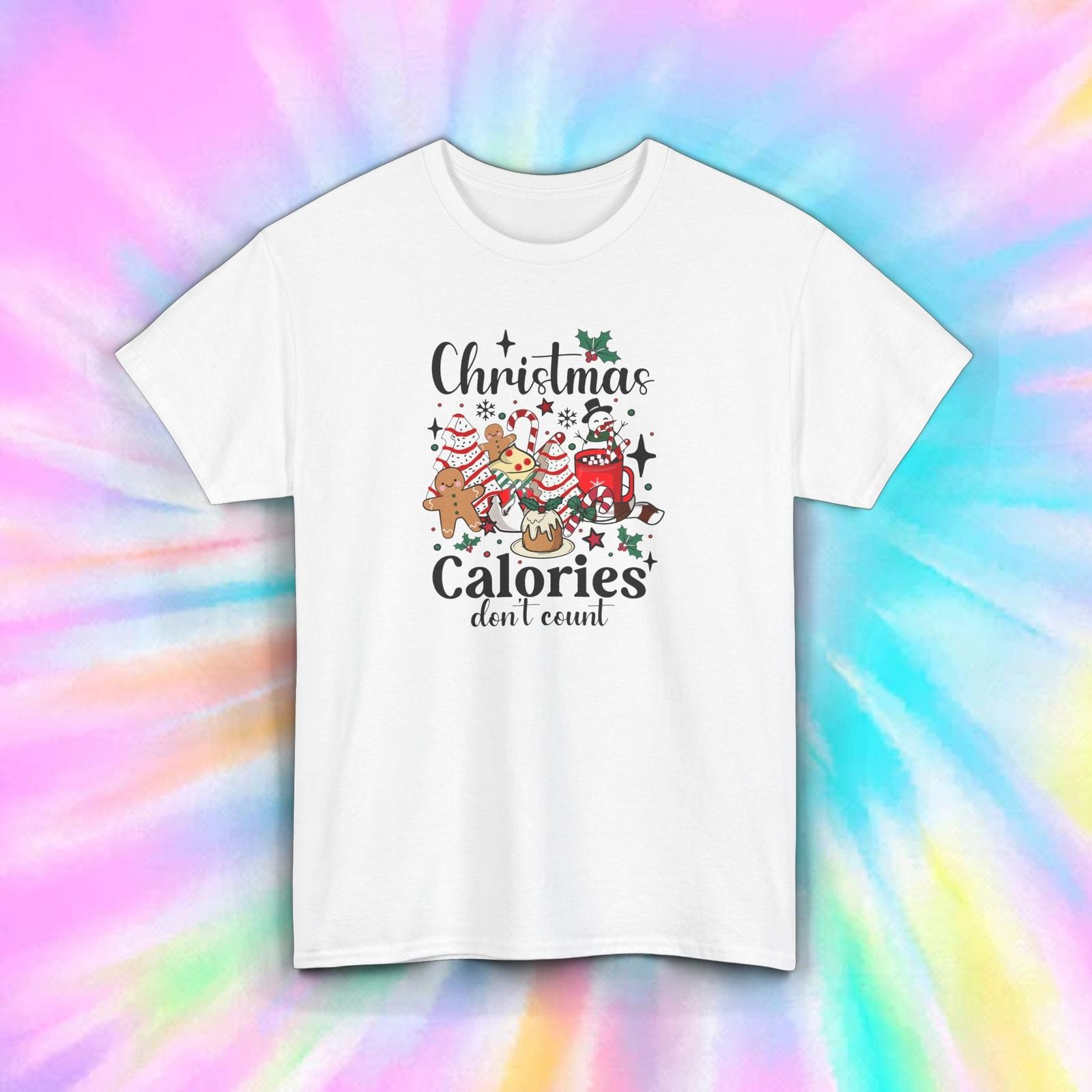 Christmas Calories Don’t Count T-Shirt Mens Womens Tees Top S-5XL Funny Holiday Food Humor Gift Tee S