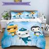 3pcs The Octonauts3 pattern bedding set duvet cover set includes duvet cover &pillowcases, perfect all season bedroom decoration & gift
