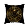 New Black Hot Stamping Christmas Pillow Cover Golden Elk Christmas Tree Sofa Cushion Cover Home