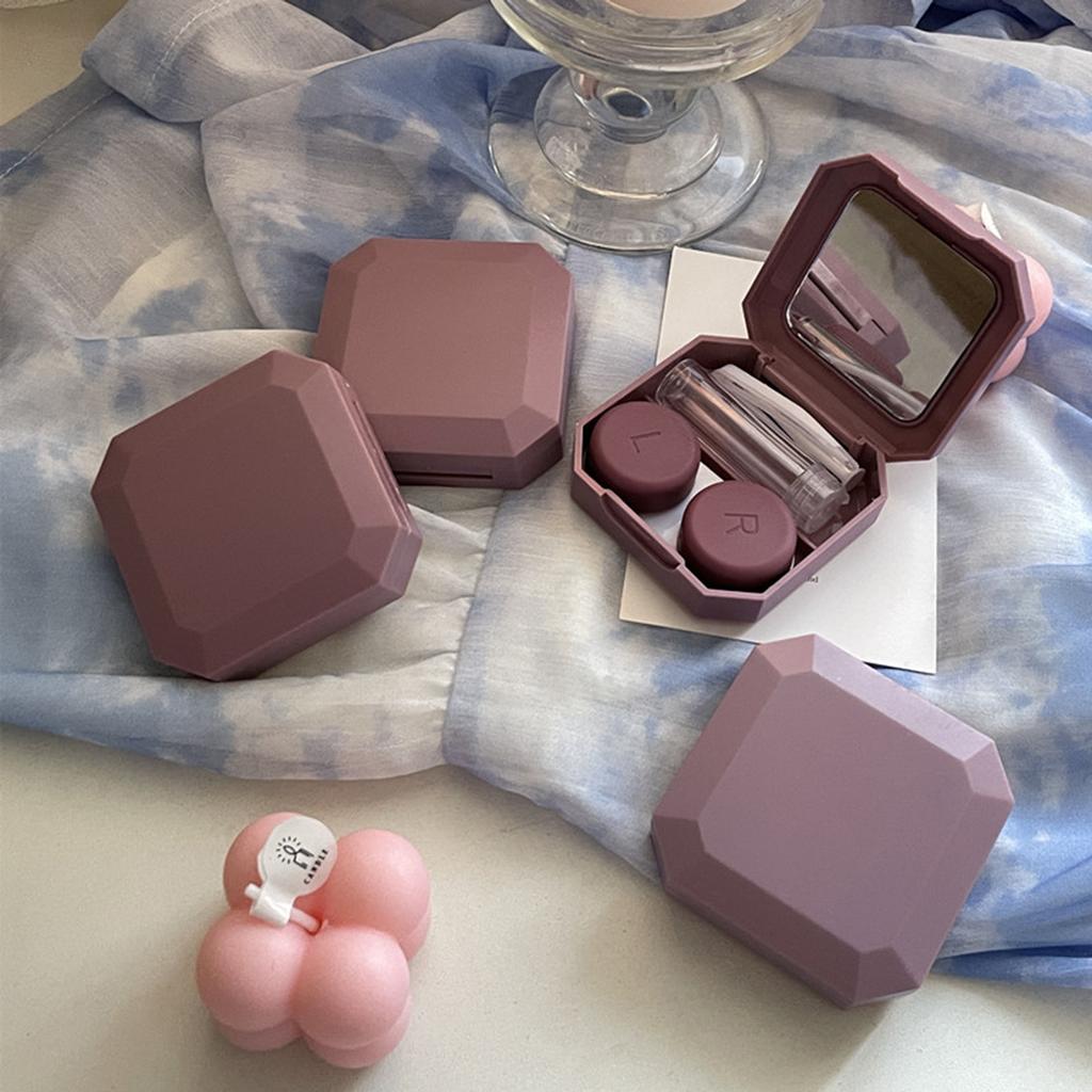 Portable Contact Lenses Case Remover Tool with Cover Travel Easy Carry Plunger Suction Cup Applies Contacts Safely