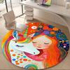 1PC Unicorn Fantasy Office Round Area Rug, Indoor Mat Suitable ForOffice, Under Office Chairs Bedroom Living Room Home Decor, Room Deco G037