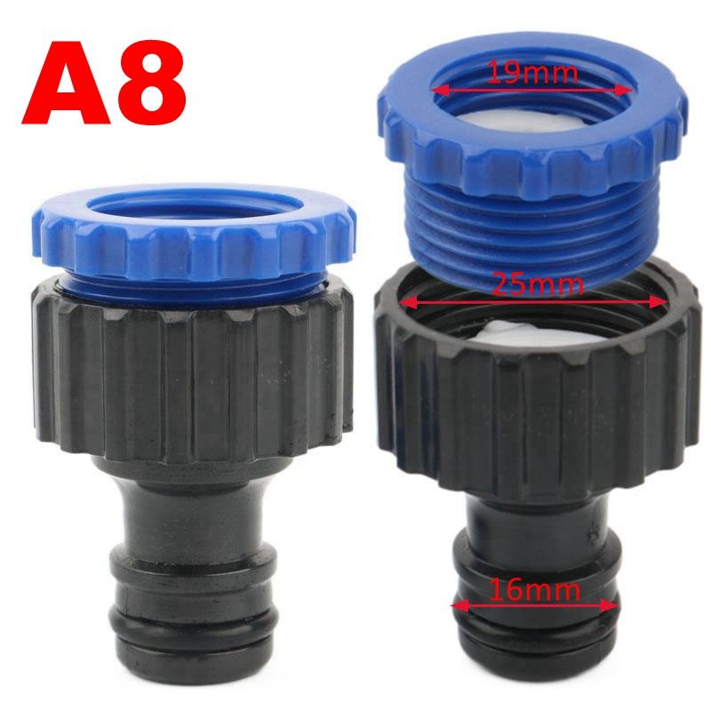 2 Stück Kunststoff 1/2 3/4 1 Zoll Außen-/Innengewinde Gartenbewässerung Schnellkupplung Wasserhahn Wasserhahnanschluss Adapter
