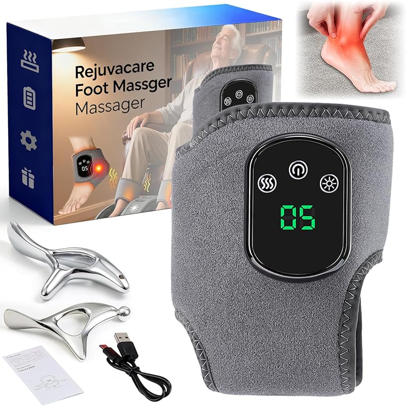 

Rejuvacare Foot Massager - 3 Vibration Modes & 5 Heat Levels, 2026 Rejuvacare Triple Foot Renew Massager, for Circulation & Pain Relief, Foots 1pc