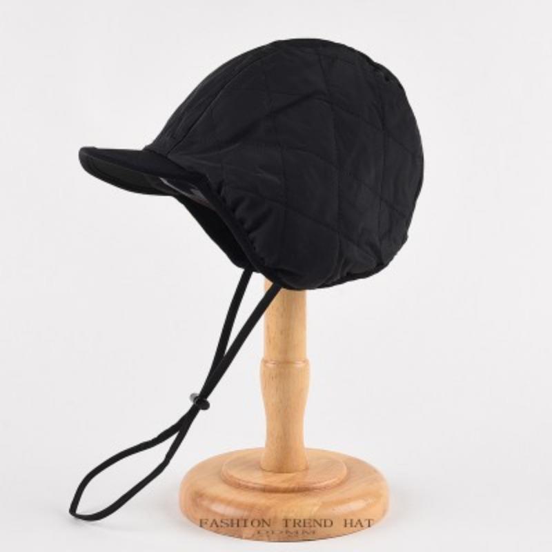 

Кепка из хлопка для детей, зимняя, для мотоциклетного шлема, ветрозащитная, с короткими полями, с язычком утки, кепка Lei Feng, мужская, для велоспорта One Size чёрный