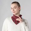 Checkered Pattern Detachable Collar Soft Polyester Fabric Decorative Lapel Collar For All Day Wear Women Accessories