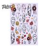 Spider Web Nail Art Halloween Stickers, Ghost Flower Skull Self-Adhesive Decals Manicure Decals, DIY Supplies for Women Girls Adhesive