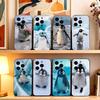 Funny Happy Cute P-Penguin Phone Case For iPhone 17, 16,15,14,13,12,11 Plus,Pro Max, Others Soft Black Cover