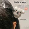 Fermacapelli a Forma di Koala Tessuto Peluche Presa Salda Pinza per Capelli Copricapo Decorativo per Uso Quotidiano Scuola o Feste
