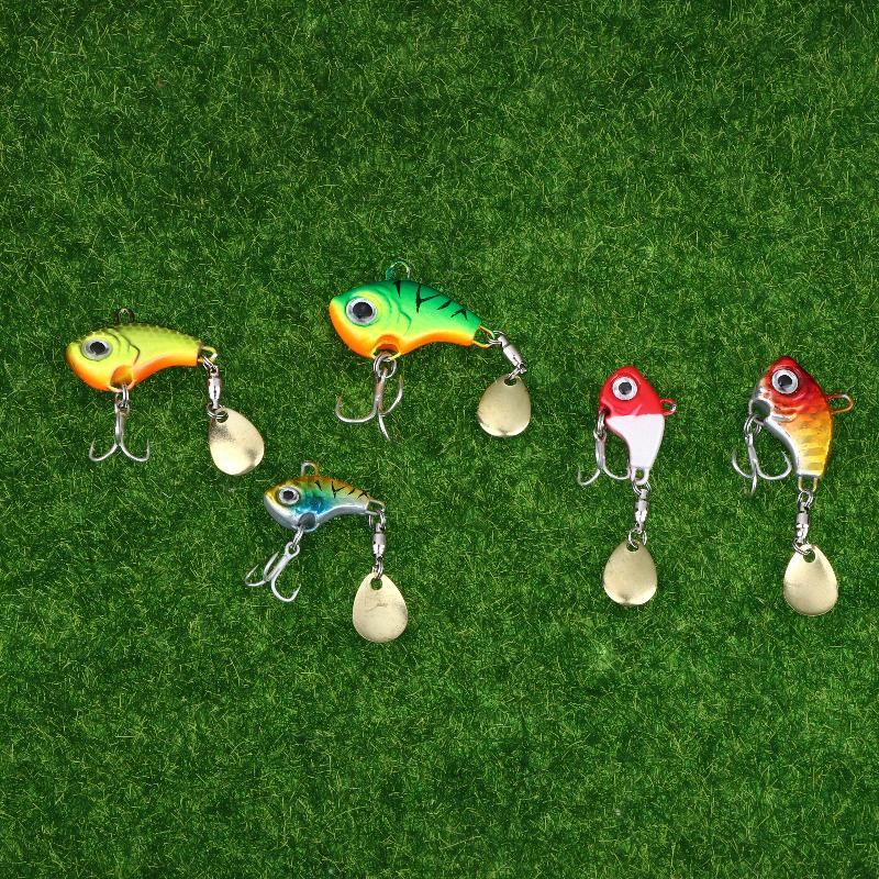 7g/14g/20g Metal VIB Lures 5Pcs Sinking Spoon Spinner Bait Artificial Jigs Fishing Accessories