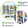 Soccer Window Cling Game Day Soccer Theme Window Decal Removable Soccer Ball Static Glass Sticker for Football Event Party Supplies