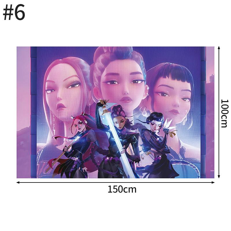 Demonœ Hunters Birthday Party Decor Tableware Banner Kids Birthday Balloon Cake Topper Decor  Kpop Anime Party Supplie Set
