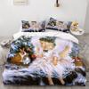 Cupid Soft Duvet Cover Set Ful Sized Dimensions,Love Heart Arow Romantic Angel Warm Comforter Cover Cupid's Love White Beding Sets Comfortable Quilt