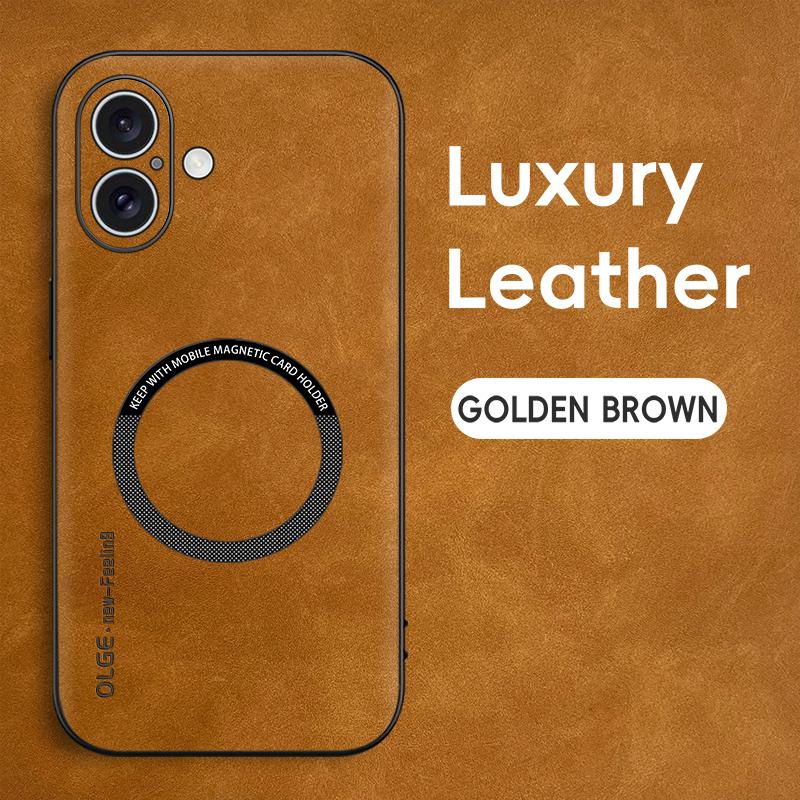 Magnetické Retro Kožené Měkké Pouzdro Pro iPhone 16 15 14 Pro Plus Max iPhone16 Pro Max Bezdrátové Nabíjení Kryt Pouzdra na Telefon