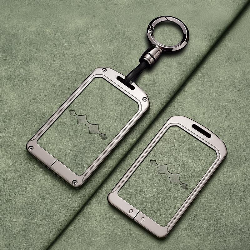 For BYD Formula Leopard 5 8 3 Ti3 Car Key Case Zinc Alloy Leather Key Shell Fob Cover Protection Keychain Holder Car Accessories