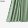 ZANZEA Women Casual Square Collar Summer 3/4 Sleeve Dress