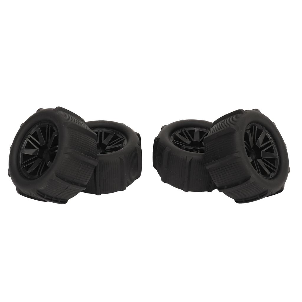 4PCS RC Tire Wheel Plastic Hub Rubber Black Strong Grip Pattern Shock Absorb RC Car Part for WLTOYS
