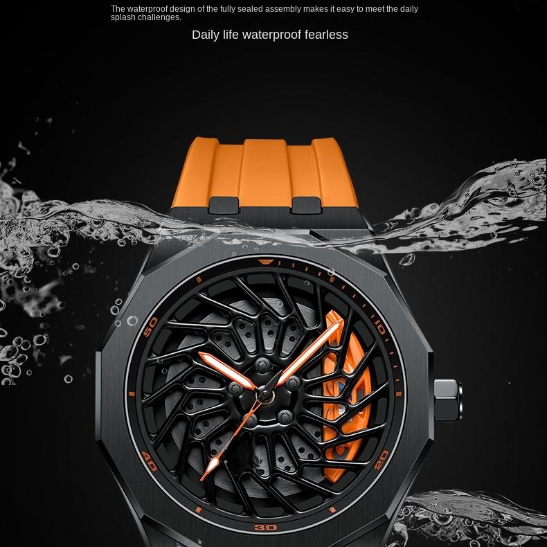SVJ Wheel Hub Watch Men BWM I8 Modified Theme Ultra Run Luminous Quartz Hydraulic
