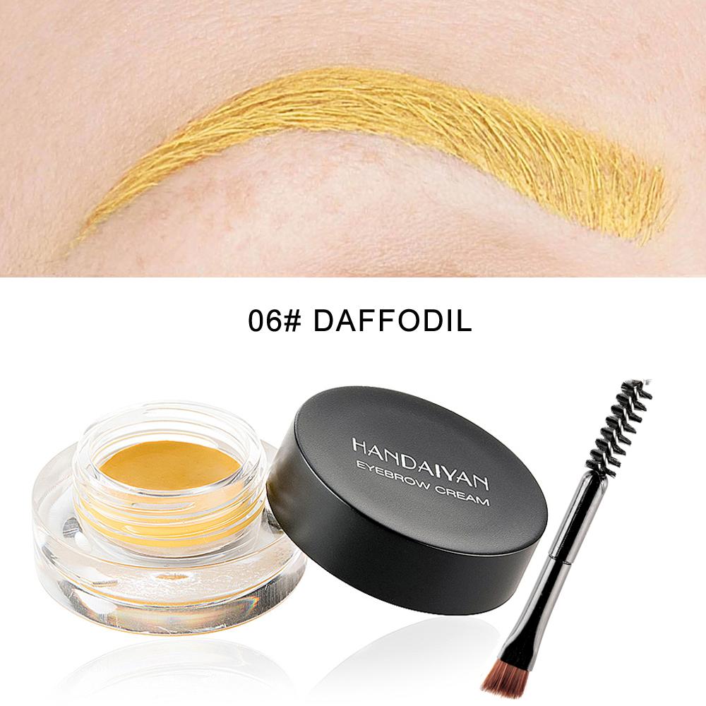 

HANDAIYAN Colorful Eyebrow Cream Gel High Pigment Brows Tint Waterproof Long lasting Eye Brow Dye With Brushes Decorate Cosmetic 3g