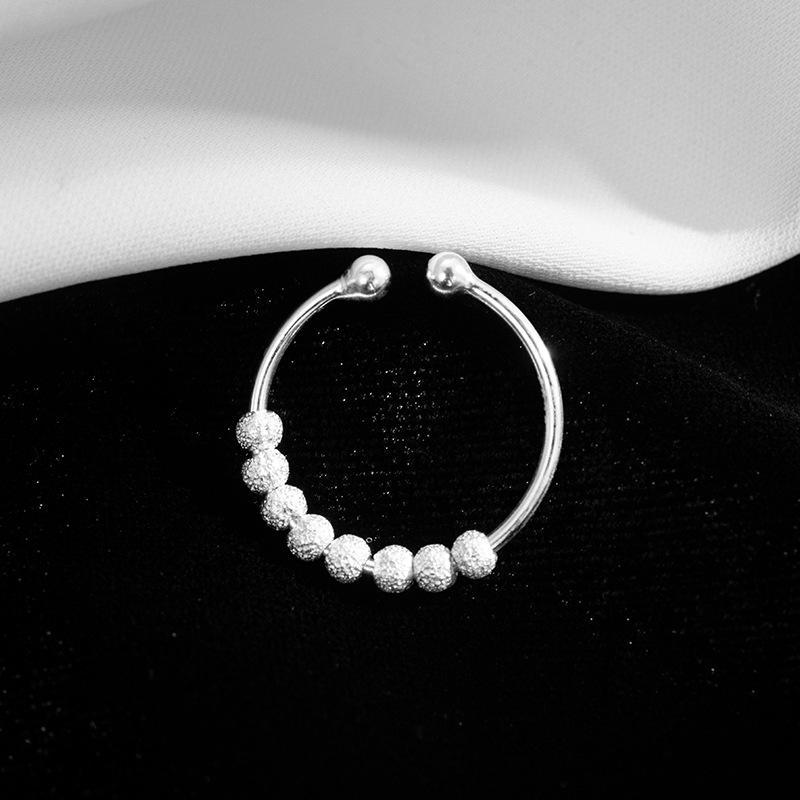 

Кольцо Banyan Tree S925 Silver с вращающимися бусинами - антитревожный нишевый дизайн для женщин RS980 серебряный